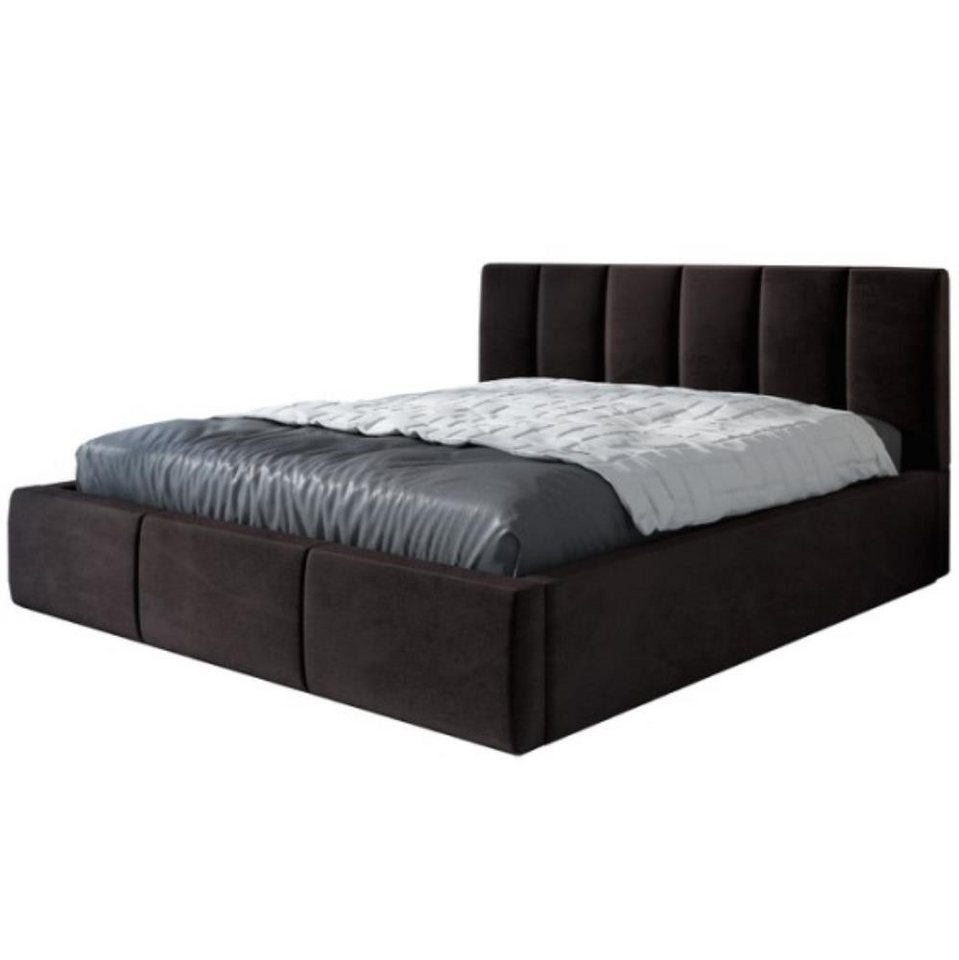 A&J MöbelLand GmbH Polsterbett LISI mit Matratze, Lattenrost und Bettkasten. (Bett mit Kopfteil. Matratze und Lattenrost Inclusive! Bettkasten mit großem Stauraum. Viele Varianten zur Auswahl – wählen Sie Größe und Farbe!, TOP ANGEBOT), Länge: 210 cm Höhe Kopfteil: 95 cm von A&J MöbelLand GmbH