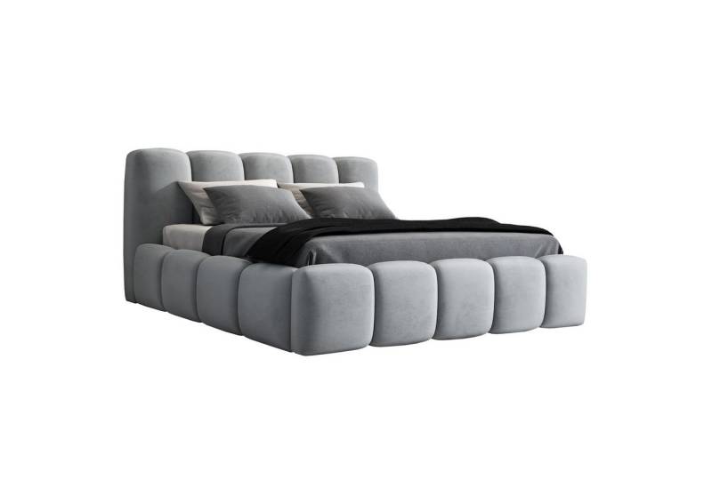 A&J MöbelLand GmbH Polsterbett SONIC mit Matratze, Lattenrost und Bettkasten. (Bett mit Kopfteil. Matratze und Lattenrost Inclusive! Bettkasten mit großem Stauraum. Viele Varianten zur Auswahl – wählen Sie Größe und Farbe!, TOP ANGEBOT), Länge: 220 cm Höhe Kopfteil: 100 cm von A&J MöbelLand GmbH