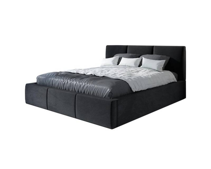 A&J MöbelLand GmbH Polsterbett VEROM mit Bettkasten und Lattenrost (Bett mit Kopfteil. Lattenrost und Bettkasten . Viele Varianten zur Auswahl – wählen Sie Größe und Farbe!, TOP ANGEBOT), Länge: 210 cm Höhe Kopfteil: 95 cm von A&J MöbelLand GmbH