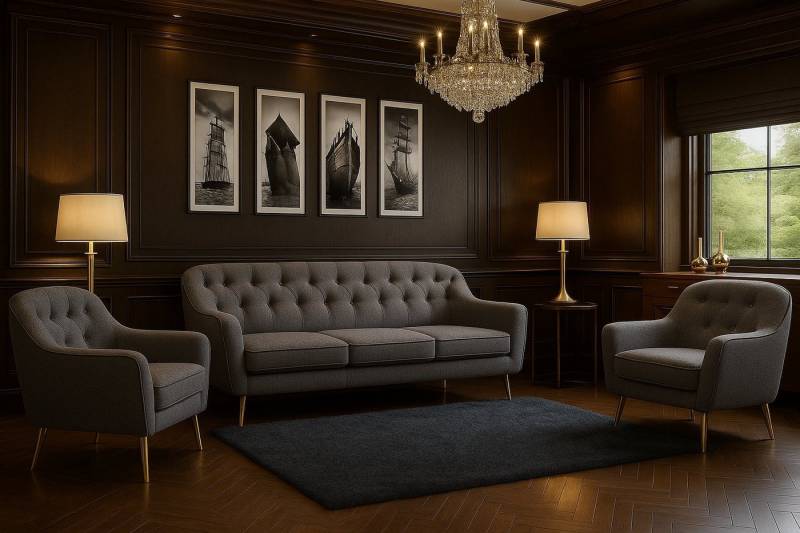 A&J MöbelLand GmbH Polstergarnitur BENITO: 3-Sitzer Sofa + 2 Sessel, (Bringen Sie mit dem stilvollen Set BENITO, bestehend aus einem großzügigen 3-Sitzer Sofa und zwei komfortablen Sesseln, Eleganz und Gemütlichkeit in Ihr Wohnzimmer., 3-tlg., Hochwertige Materialien, sorgfältige Verarbeitung und modernes Design), Höchster Sitzkomfort & langlebige Qualität A&J MöbelLand GmbH Polstergarnitur BENITO: 3-Sitzer Sofa + 2 Sessel, (Bringen Sie mit dem stilvollen Set BENITO, bestehend aus einem großzügigen 3-Sitzer Sofa und zwei komfortablen Sesseln, Eleganz und Gemütlichkeit in Ihr Wohnzimmer., 3-tlg., Hochwertige Materialien, sorgfältige Verarbeitung und modernes Design), Höchster Sitzkomfort & langlebige Qualität von A&J MöbelLand GmbH