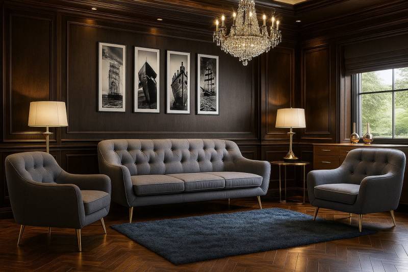 A&J MöbelLand GmbH Polstergarnitur BENITO: 3-Sitzer Sofa + 2 Sessel, (Bringen Sie mit dem stilvollen Set BENITO, bestehend aus einem großzügigen 3-Sitzer Sofa und zwei komfortablen Sesseln, Eleganz und Gemütlichkeit in Ihr Wohnzimmer., 3-tlg., Hochwertige Materialien, sorgfältige Verarbeitung und modernes Design), Höchster Sitzkomfort & langlebige Qualität A&J MöbelLand GmbH Polstergarnitur BENITO: 3-Sitzer Sofa + 2 Sessel, (Bringen Sie mit dem stilvollen Set BENITO, bestehend aus einem großzügigen 3-Sitzer Sofa und zwei komfortablen Sesseln, Eleganz und Gemütlichkeit in Ihr Wohnzimmer., 3-tlg., Hochwertige Materialien, sorgfältige Verarbeitung und modernes Design), Höchster Sitzkomfort & langlebige Qualität von A&J MöbelLand GmbH