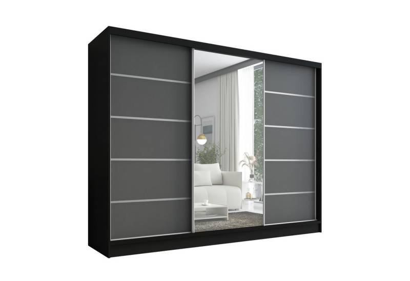 A&J MöbelLand GmbH Schiebetürenschrank ARIVA 1 mit 2 Kleiderstangen und Spiegel (TOP ANGEBOT! Geräumiger Schrank mit einer Breite von 200 cm und Spiegel, ideal zur Aufbewahrung von Kleidung und Accessoires. TOP PRODUKT! Wählen Sie das ideale Modell für Ihr Schlafzimmer!, Viel Stauraum) Breite: 200 cm, Höhe: 215 cm, Tiefe: 59,5 cm A&J MöbelLand GmbH Schiebetürenschrank ARIVA 1 mit 2 Kleiderstangen und Spiegel (TOP ANGEBOT! Geräumiger Schrank mit einer Breite von 200 cm und Spiegel, ideal zur Aufbewahrung von Kleidung und Accessoires. TOP PRODUKT! Wählen Sie das ideale Modell für Ihr Schlafzimmer!, Viel Stauraum) Breite: 200 cm, Höhe: 215 cm, Tiefe: 59,5 cm von A&J MöbelLand GmbH