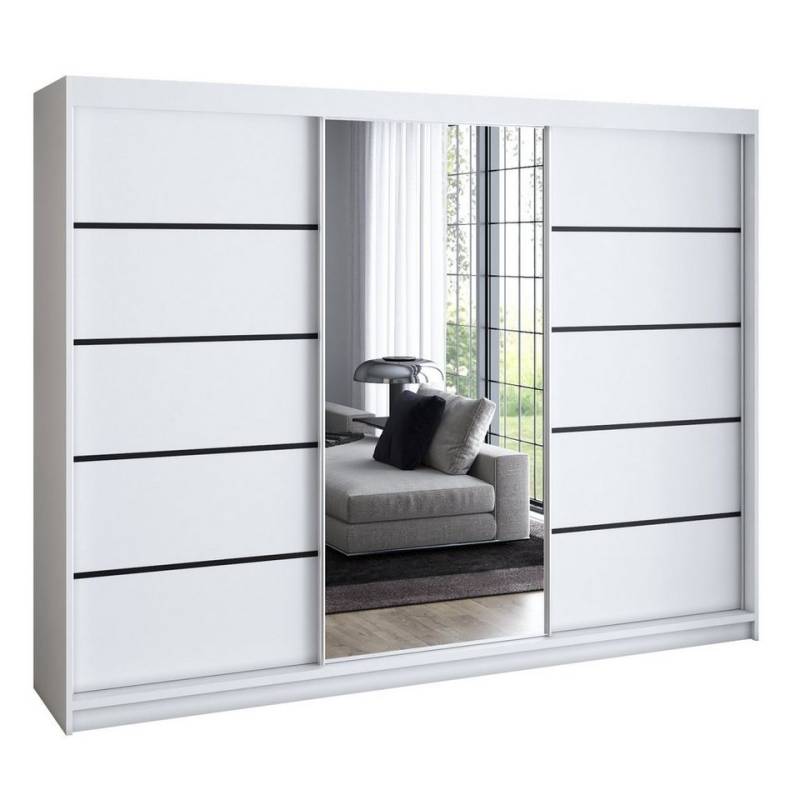 A&J MöbelLand GmbH Schiebetürenschrank VILI 2 mit 4 Schubladen und Spiegel (TOP ANGEBOT! Geräumiger Schrank mit einer Breite von 200 cm und Spiegel, ideal zur Aufbewahrung von Kleidung und Accessoires. 4 Schubladen und viel Stauraum. TOP PRODUKT! Wählen Sie das ideale Modell für Ihr Schlafzimmer!, Inclusive 4 Schubladen) Breite: 200 cm, Höhe: 215 cm, Tiefe: 59,5 cm A&J MöbelLand GmbH Schiebetürenschrank VILI 2 mit 4 Schubladen und Spiegel (TOP ANGEBOT! Geräumiger Schrank mit einer Breite von 200 cm und Spiegel, ideal zur Aufbewahrung von Kleidung und Accessoires. 4 Schubladen und viel Stauraum. TOP PRODUKT! Wählen Sie das ideale Modell für Ihr Schlafzimmer!, Inclusive 4 Schubladen) Breite: 200 cm, Höhe: 215 cm, Tiefe: 59,5 cm von A&J MöbelLand GmbH