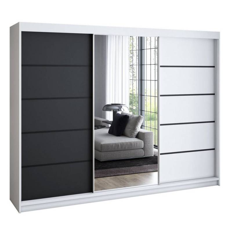 A&J MöbelLand GmbH Schiebetürenschrank VILI 2 mit 4 Schubladen und Spiegel (TOP ANGEBOT! Geräumiger Schrank mit einer Breite von 200 cm und Spiegel, ideal zur Aufbewahrung von Kleidung und Accessoires. 4 Schubladen und viel Stauraum. TOP PRODUKT! Wählen Sie das ideale Modell für Ihr Schlafzimmer!, Inclusive 4 Schubladen) Breite: 200 cm, Höhe: 215 cm, Tiefe: 59,5 cm A&J MöbelLand GmbH Schiebetürenschrank VILI 2 mit 4 Schubladen und Spiegel (TOP ANGEBOT! Geräumiger Schrank mit einer Breite von 200 cm und Spiegel, ideal zur Aufbewahrung von Kleidung und Accessoires. 4 Schubladen und viel Stauraum. TOP PRODUKT! Wählen Sie das ideale Modell für Ihr Schlafzimmer!, Inclusive 4 Schubladen) Breite: 200 cm, Höhe: 215 cm, Tiefe: 59,5 cm von A&J MöbelLand GmbH
