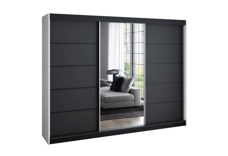 A&J MöbelLand GmbH Schiebetürenschrank VILI 4 mit 4 Schubladen und Spiegel (TOP ANGEBOT! Geräumiger Schrank mit einer Breite von 200 cm und Spiegel, ideal zur Aufbewahrung von Kleidung und Accessoires. 4 Schubladen und viel Stauraum. TOP PRODUKT! Wählen Sie das ideale Modell für Ihr Schlafzimmer!, Inclusive 4 Schubladen) Breite: 200 cm, Höhe: 215 cm, Tiefe: 59,5 cm A&J MöbelLand GmbH Schiebetürenschrank VILI 4 mit 4 Schubladen und Spiegel (TOP ANGEBOT! Geräumiger Schrank mit einer Breite von 200 cm und Spiegel, ideal zur Aufbewahrung von Kleidung und Accessoires. 4 Schubladen und viel Stauraum. TOP PRODUKT! Wählen Sie das ideale Modell für Ihr Schlafzimmer!, Inclusive 4 Schubladen) Breite: 200 cm, Höhe: 215 cm, Tiefe: 59,5 cm von A&J MöbelLand GmbH