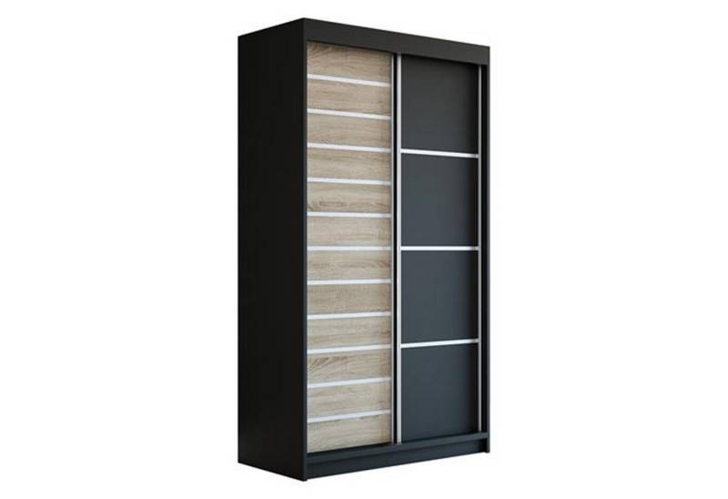 A&J MöbelLand GmbH Schiebetürenschrank COLIN (TOP ANGEBOT! Geräumiger Schrank mit viel Stauraum:6 Regalen und 1 Kleiderstange – -ideal zur Aufbewahrung von Kleidung und Accessoires. TOP PRODUKT! Farbe und Größe (120 cm, 160 cm, 180 cm) zur Auswahl -wählen Sie das ideale Modell für Ihr Schlafzimmer!, Kleiderschrank mit Regalen) Breite: 120 cm, 160 cm, 180 cm, Höhe: 215 cm, Tiefe: 59,5 cm von A&J MöbelLand GmbH
