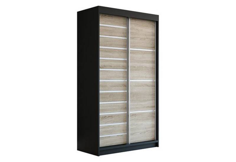 A&J MöbelLand GmbH Schiebetürenschrank COLIN (TOP ANGEBOT! Geräumiger Schrank mit viel Stauraum:6 Regalen und 1 Kleiderstange – -ideal zur Aufbewahrung von Kleidung und Accessoires. TOP PRODUKT! Farbe und Größe (120 cm, 160 cm, 180 cm) zur Auswahl -wählen Sie das ideale Modell für Ihr Schlafzimmer!, Kleiderschrank mit Regalen) Breite: 120 cm, 160 cm, 180 cm, Höhe: 215 cm, Tiefe: 59,5 cm von A&J MöbelLand GmbH