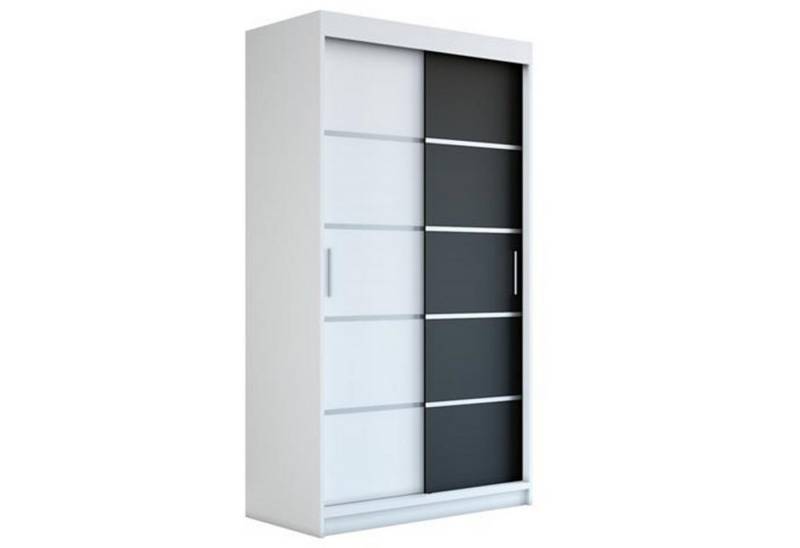 A&J MöbelLand GmbH Schiebetürenschrank PARIS 2-türig Schrank (TOP ANGEBOT! Geräumiger Schrank mit viel Stauraum:6 Regalen und 1 Kleiderstange – -ideal zur Aufbewahrung von Kleidung und Accessoires. TOP PRODUKT! Farbe und Größe (120 cm, 160 cm, 180 cm) zur Auswahl -wählen Sie das ideale Modell für Ihr Schlafzimmer!, Kleiderschrank mit Regalen) Breite: 120 cm, 140 cm, 160 cm, Höhe: 215 cm, Tiefe: 59,5 cm von A&J MöbelLand GmbH