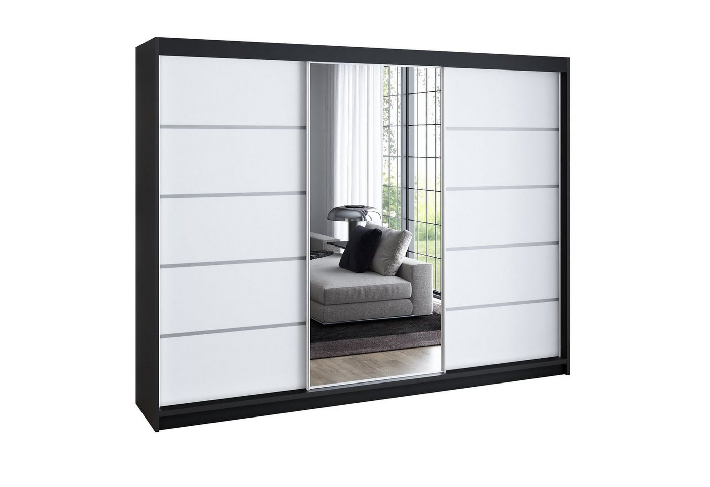 A&J MöbelLand GmbH Schiebetürenschrank VILANO 1 mit 4 Schubladen und Spiegel (TOP ANGEBOT! Geräumiger Schrank mit einer Breite von 200 cm und Spiegel, ideal zur Aufbewahrung von Kleidung und Accessoires. 4 Schubladen und viel Stauraum. TOP PRODUKT! Wählen Sie das ideale Modell für Ihr Schlafzimmer!, Inclusive 4 Schubladen) Breite: 200 cm, Höhe: 215 cm, Tiefe: 59,5 cm A&J MöbelLand GmbH Schiebetürenschrank VILANO 1 mit 4 Schubladen und Spiegel (TOP ANGEBOT! Geräumiger Schrank mit einer Breite von 200 cm und Spiegel, ideal zur Aufbewahrung von Kleidung und Accessoires. 4 Schubladen und viel Stauraum. TOP PRODUKT! Wählen Sie das ideale Modell für Ihr Schlafzimmer!, Inclusive 4 Schubladen) Breite: 200 cm, Höhe: 215 cm, Tiefe: 59,5 cm von A&J MöbelLand GmbH