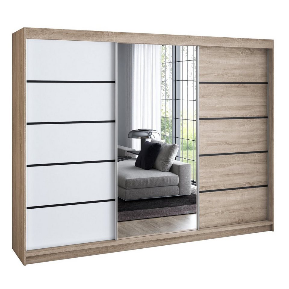 A&J MöbelLand GmbH Schiebetürenschrank VILANO 1 mit 4 Schubladen und Spiegel (TOP ANGEBOT! Geräumiger Schrank mit einer Breite von 200 cm und Spiegel, ideal zur Aufbewahrung von Kleidung und Accessoires. 4 Schubladen und viel Stauraum. TOP PRODUKT! Wählen Sie das ideale Modell für Ihr Schlafzimmer!, Inclusive 4 Schubladen) Breite: 200 cm, Höhe: 215 cm, Tiefe: 59,5 cm A&J MöbelLand GmbH Schiebetürenschrank VILANO 1 mit 4 Schubladen und Spiegel (TOP ANGEBOT! Geräumiger Schrank mit einer Breite von 200 cm und Spiegel, ideal zur Aufbewahrung von Kleidung und Accessoires. 4 Schubladen und viel Stauraum. TOP PRODUKT! Wählen Sie das ideale Modell für Ihr Schlafzimmer!, Inclusive 4 Schubladen) Breite: 200 cm, Höhe: 215 cm, Tiefe: 59,5 cm von A&J MöbelLand GmbH