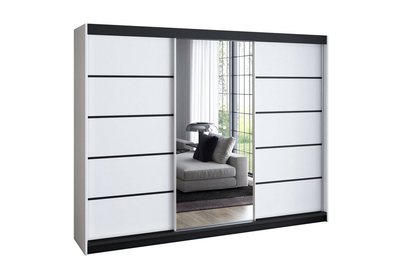 A&J MöbelLand GmbH Schiebetürenschrank VILANO 3 mit 4 Schubladen und Spiegel (TOP ANGEBOT! Geräumiger Schrank mit einer Breite von 200 cm und Spiegel, ideal zur Aufbewahrung von Kleidung und Accessoires. 4 Schubladen und viel Stauraum. TOP PRODUKT! Wählen Sie das ideale Modell für Ihr Schlafzimmer!, Inclusive 4 Schubladen) Breite: 200 cm, Höhe: 215 cm, Tiefe: 59,5 cm A&J MöbelLand GmbH Schiebetürenschrank VILANO 3 mit 4 Schubladen und Spiegel (TOP ANGEBOT! Geräumiger Schrank mit einer Breite von 200 cm und Spiegel, ideal zur Aufbewahrung von Kleidung und Accessoires. 4 Schubladen und viel Stauraum. TOP PRODUKT! Wählen Sie das ideale Modell für Ihr Schlafzimmer!, Inclusive 4 Schubladen) Breite: 200 cm, Höhe: 215 cm, Tiefe: 59,5 cm von A&J MöbelLand GmbH