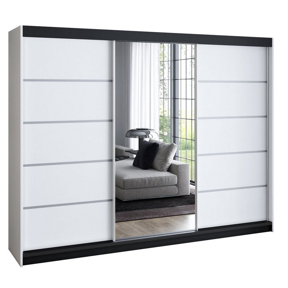 A&J MöbelLand GmbH Schiebetürenschrank VILANO mit 4 Schubladen und Spiegel (TOP ANGEBOT! Geräumiger Schrank mit einer Breite von 200 cm und Spiegel, ideal zur Aufbewahrung von Kleidung und Accessoires. 4 Schubladen und viel Stauraum. TOP PRODUKT! Wählen Sie das ideale Modell für Ihr Schlafzimmer!, Inclusive 4 Schubladen) Breite: 200 cm, Höhe: 215 cm, Tiefe: 59,5 cm A&J MöbelLand GmbH Schiebetürenschrank VILANO mit 4 Schubladen und Spiegel (TOP ANGEBOT! Geräumiger Schrank mit einer Breite von 200 cm und Spiegel, ideal zur Aufbewahrung von Kleidung und Accessoires. 4 Schubladen und viel Stauraum. TOP PRODUKT! Wählen Sie das ideale Modell für Ihr Schlafzimmer!, Inclusive 4 Schubladen) Breite: 200 cm, Höhe: 215 cm, Tiefe: 59,5 cm von A&J MöbelLand GmbH