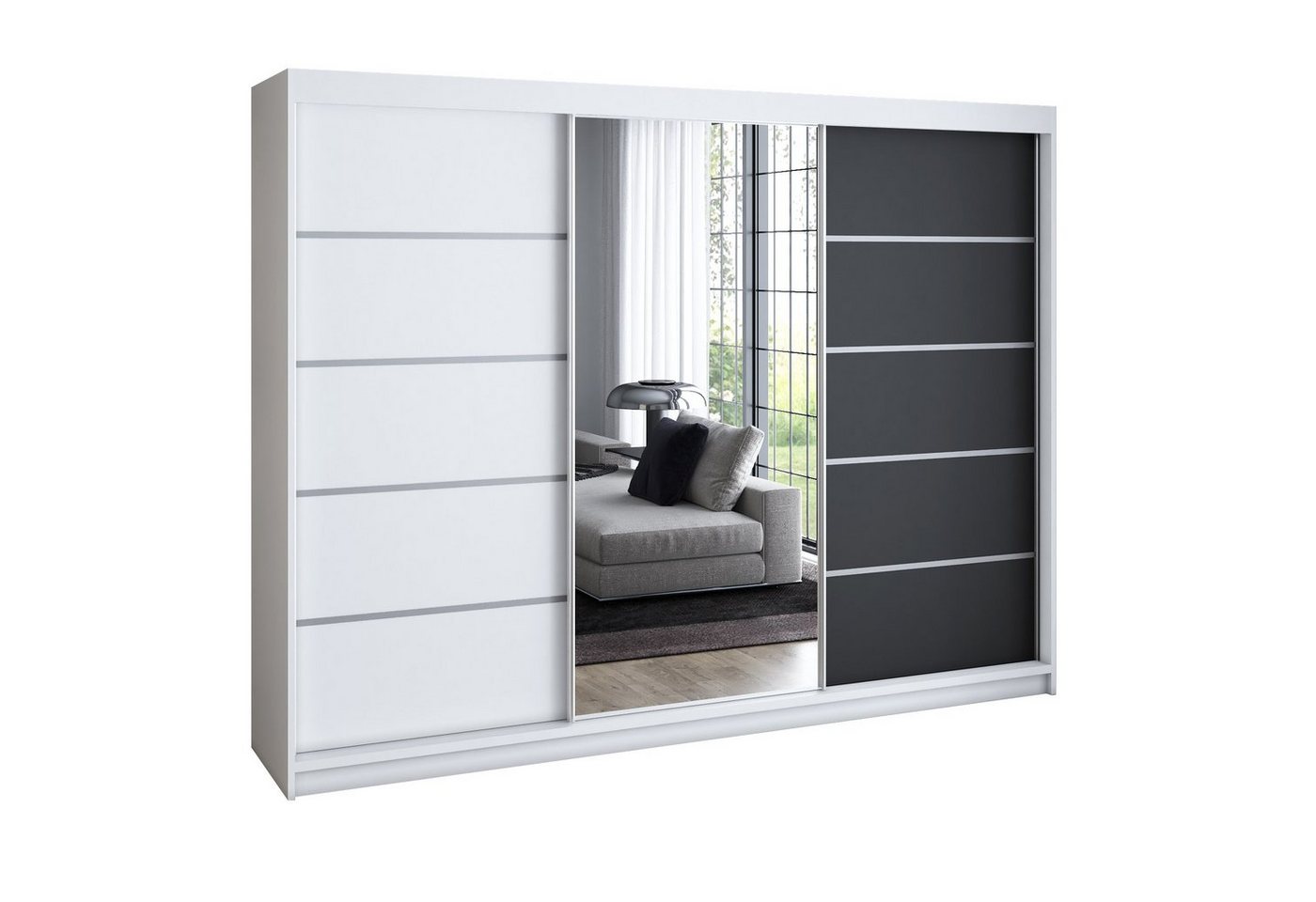 A&J MöbelLand GmbH Schiebetürenschrank VILANO mit 4 Schubladen und Spiegel (TOP ANGEBOT! Geräumiger Schrank mit einer Breite von 200 cm und Spiegel, ideal zur Aufbewahrung von Kleidung und Accessoires. 4 Schubladen und viel Stauraum. TOP PRODUKT! Wählen Sie das ideale Modell für Ihr Schlafzimmer!, Inclusive 4 Schubladen) Breite: 200 cm, Höhe: 215 cm, Tiefe: 59,5 cm A&J MöbelLand GmbH Schiebetürenschrank VILANO mit 4 Schubladen und Spiegel (TOP ANGEBOT! Geräumiger Schrank mit einer Breite von 200 cm und Spiegel, ideal zur Aufbewahrung von Kleidung und Accessoires. 4 Schubladen und viel Stauraum. TOP PRODUKT! Wählen Sie das ideale Modell für Ihr Schlafzimmer!, Inclusive 4 Schubladen) Breite: 200 cm, Höhe: 215 cm, Tiefe: 59,5 cm von A&J MöbelLand GmbH