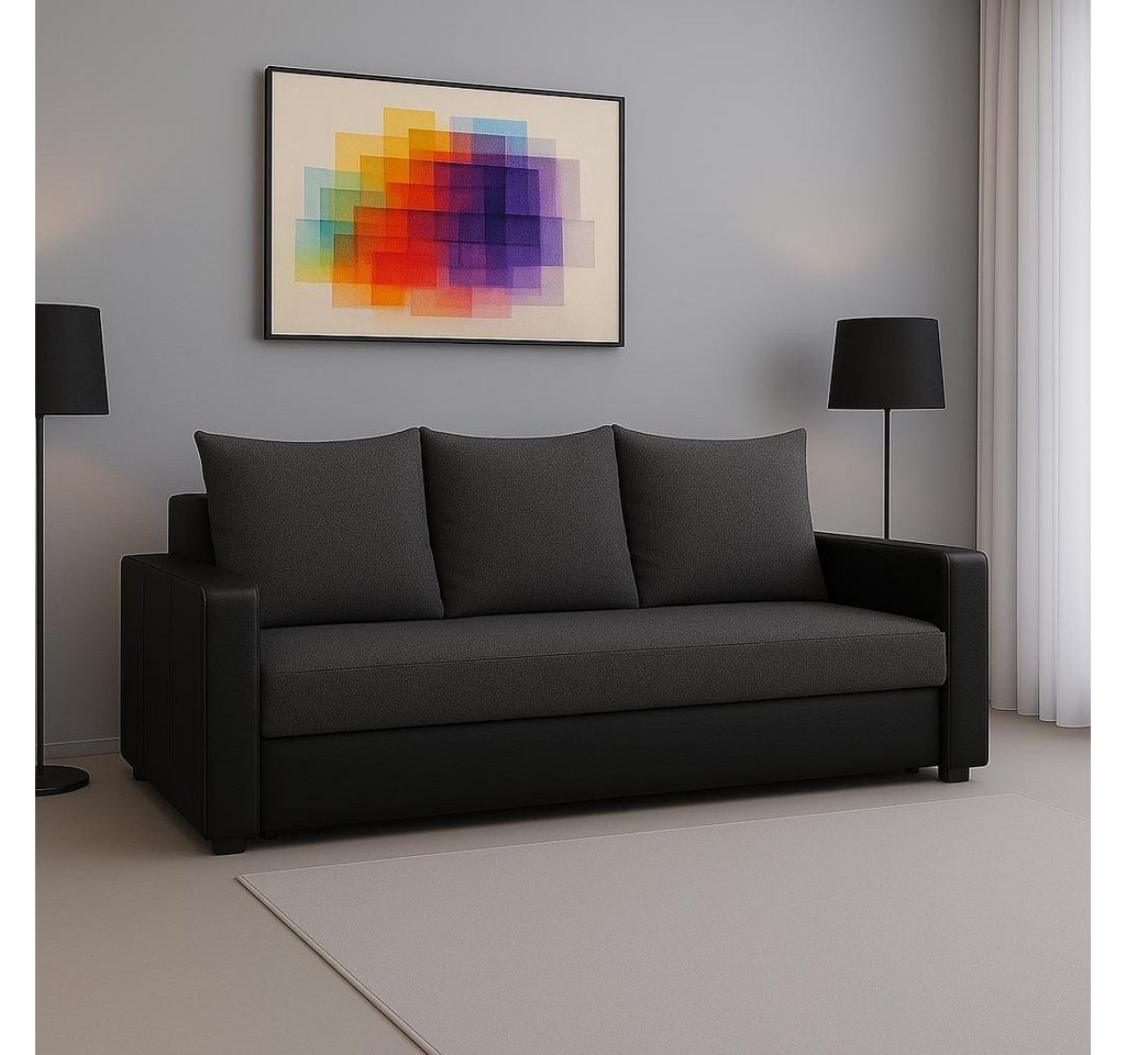 A&J MöbelLand GmbH Sofa LATTE mit Schlaf-Funktion und Bettkasten – moderner Stil und Komfort! von A&J MöbelLand GmbH