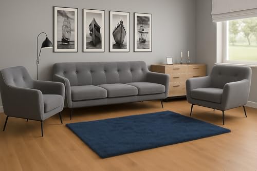 A&J MöbelLand GmbH Polstergarnitur Benito: 3-Sitzer Sofa + 2 Sessel – Wohnzimmer Set, modernes Design, Bonellfederkern, langlebige Qualität, Bezug in Grau von A&J MöbelLand