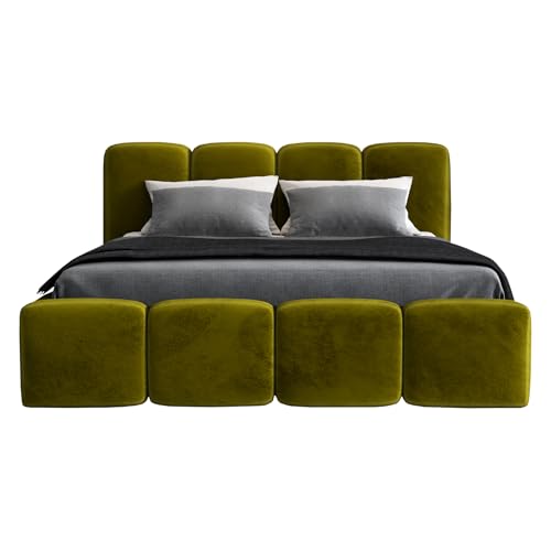 A&J MöbelLand Polsterbett 160x200 mit Bettkasten und Lattenrost – DONA-OM, Bett mit Stauraum in Olivgrün ohne Matratze A&J MöbelLand Polsterbett 160x200 mit Bettkasten und Lattenrost – DONA-OM, Bett mit Stauraum in Olivgrün ohne Matratze von A&J MöbelLand