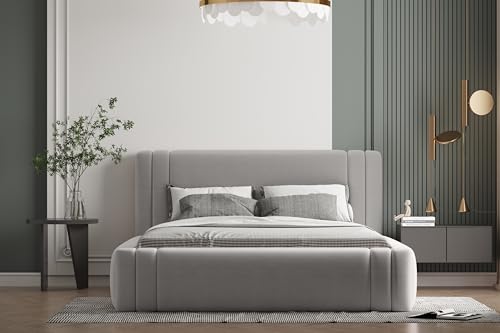 Polsterbett ROLF 160x200 mit Matratze, Bettkasten und Lattenrost. Farbe: Hellgrau Polsterbett ROLF 160x200 mit Matratze, Bettkasten und Lattenrost. Farbe: Hellgrau von A&J MöbelLand