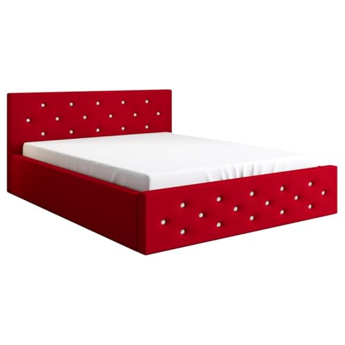 A&J MöbelLand Polsterbett VALI 180x200 mit Matratze, Lattenrost und Bettkasten. Farbe:Rot A&J MöbelLand Polsterbett VALI 180x200 mit Matratze, Lattenrost und Bettkasten. Farbe:Rot von A&J MöbelLand