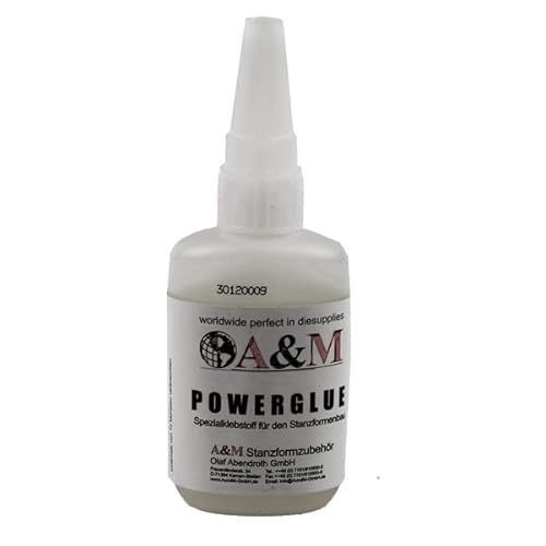 A & M Powerglue Einkomponenten-Spezialklebstoff für sekundenschnelle Klebungen Flasche 50 g von A&M