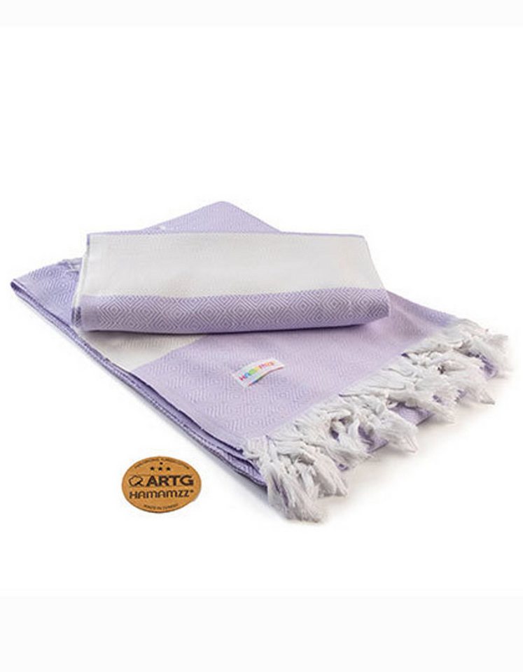 A&R Hamamtuch Saunatuch Strandtuch Badetuch (2er Pack), (Spar-Set), in der Türkei gewebt von A&R
