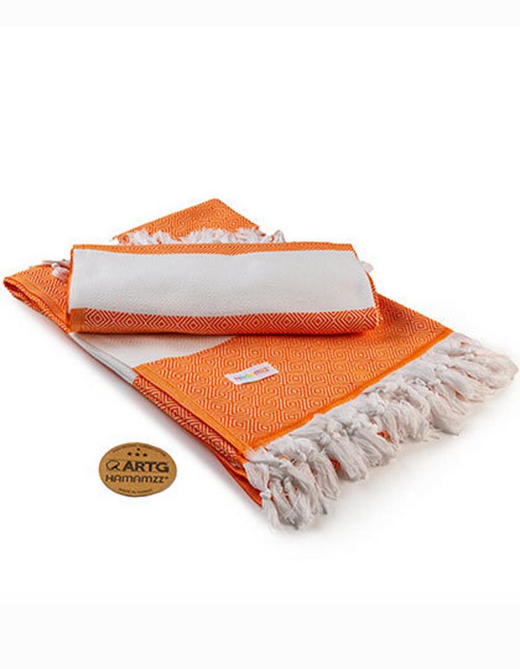 A&R Hamamtuch Saunatuch Strandtuch Badetuch (2er Pack), (Spar-Set), in der Türkei gewebt von A&R