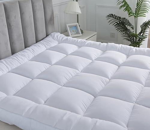 A&R Matratzenauflage, Mikrofaser, Hotelqualität, hypoallergen, rechteckige Naht, dick, 5 cm, erhältlich in allen Größen, weiß, 120 x 190 cm A&R Matratzenauflage, Mikrofaser, Hotelqualität, hypoallergen, rechteckige Naht, dick, 5 cm, erhältlich in allen Größen, weiß, 120 x 190 cm von A&R