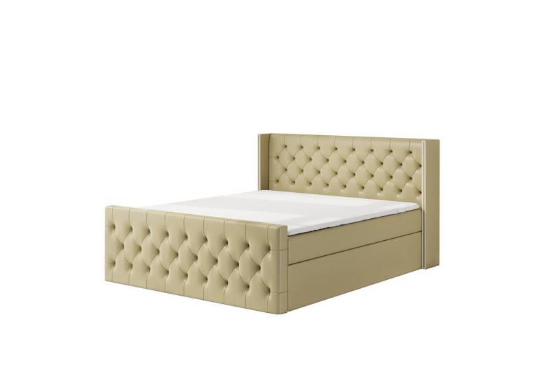 A&J MöbelLand GmbH Boxspringbett GRO mit 2 Bettkästen, Bonell-Matratze und Topper. (Boxspringbett mit Bettkasten und gepolstertem Kopfteil. Inclusive Topper !, TOP ANGEBOT), Länge 216 cm Höhe 106 cm A&J MöbelLand GmbH Boxspringbett GRO mit 2 Bettkästen, Bonell-Matratze und Topper. (Boxspringbett mit Bettkasten und gepolstertem Kopfteil. Inclusive Topper !, TOP ANGEBOT), Länge 216 cm Höhe 106 cm von A&j Möbelland Gmbh