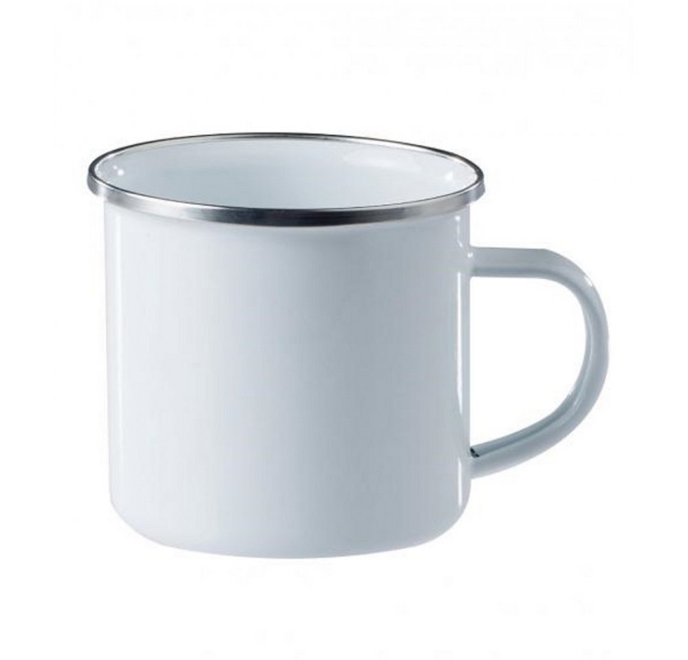 A. Blöchl Tasse Tasse Emaille weiß neu (350 ml), emaillierter Stahl von A. Blöchl