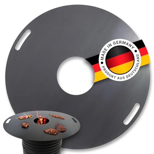 Feuerplatte 80cm 5mm fÃŒr Feuertonnen Kugelgrill Grillplatte Plancha mit Handgriffe #02 von A. Weyck Tools