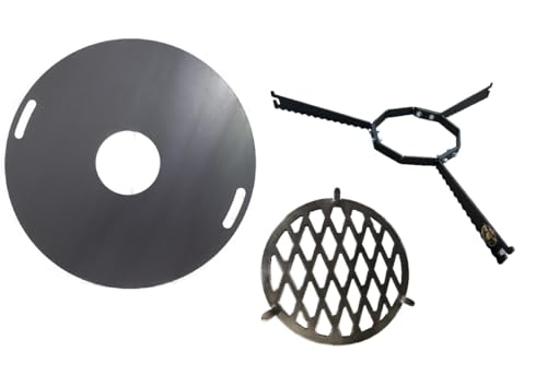 Komplett Set Feuerplatte 80cm 5mm + Abstandshalter + Grilleinsatz BBQ #200 von A. Weyck Tools
