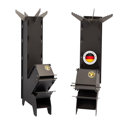 Raketenofen Stecksystem Stahl Campingkocher Ofen Rocket Stove Camping L #699 von A. Weyck Tools