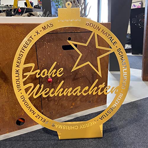 Weihnachtskugel Deko Gold Weihnachtskugeln X-Mas Frohe Weihnachten #826 von A. Weyck Tools