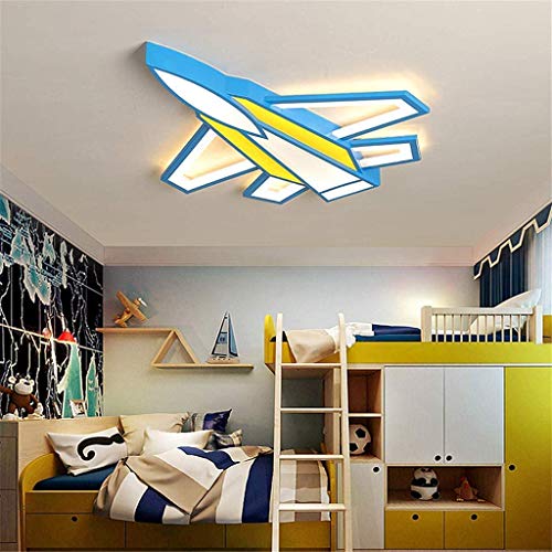 A.1.Coo LED Deckenleuchte Kinderzimmer Flugzeug Deckenlampe Dimmbar Mit Fernbedienung Schlafzimmer Babylampe Wohnzimmer Kindergarten Kinderlampe Acryl Lampe Augenschutz Deckenbeleuchtung,Gelb,62cm von A.1.Coo