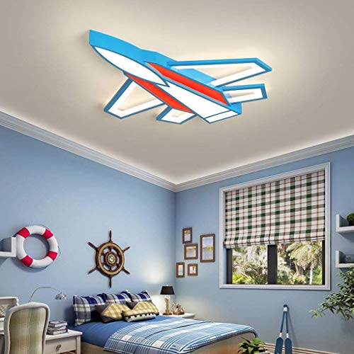 A.1.Coo LED Deckenleuchte Kinderzimmer Flugzeug Deckenlampe Dimmbar Mit Fernbedienung Schlafzimmer Babylampe Wohnzimmer Kindergarten Kinderlampe Acryl Lampe Augenschutz Deckenbeleuchtung,Rot,62cm von A.1.Coo