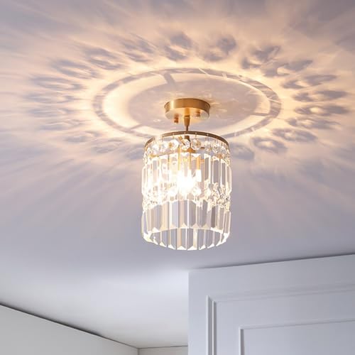 Pendelleuchte Modern Kristall Kronleuchter Esstischlampe E27 Hängeleuchte höhenverstellbar Pendellampe Esszimmer Gold Hängelampe Büro Kronleuchter Küchen Wohnzimmer Restaurant Deckenleuchten(1 head) von A.1.Coo