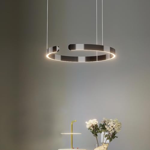 Pendelleuchte Modern LED Esstischlampe Dimmbar Hängelampe Metall Ring Hängeleuchten Höhenverstellbar Kronleuchter for Esszimmer küchen Beleuchtung wohnzimmerlampe Arbeitszimmer Deckenleuchten(Schwarz, Pendelleuchte Modern LED Esstischlampe Dimmbar Hängelampe Metall Ring Hängeleuchten Höhenverstellbar Kronleuchter for Esszimmer küchen Beleuchtung wohnzimmerlampe Arbeitszimmer Deckenleuchten(Schwarz, von A.1.Coo
