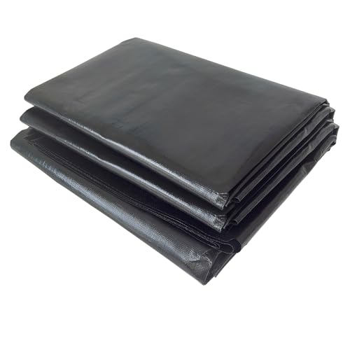 A.A Teichfolie 6,1 x 7,6 m, verstärktes UV-beständiges schwarzes HDPE, 25 mm Äquivalent für Außenteiche, Koi-Fischteiche, Gartenbrunnen, Bachwasserfälle von A.A