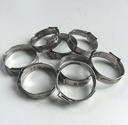 AGS – 10 Universal 1 Ohr Schlauchschellen Linie Klemme Schläuche 12,3 – 14,8 mm von A.G.S.