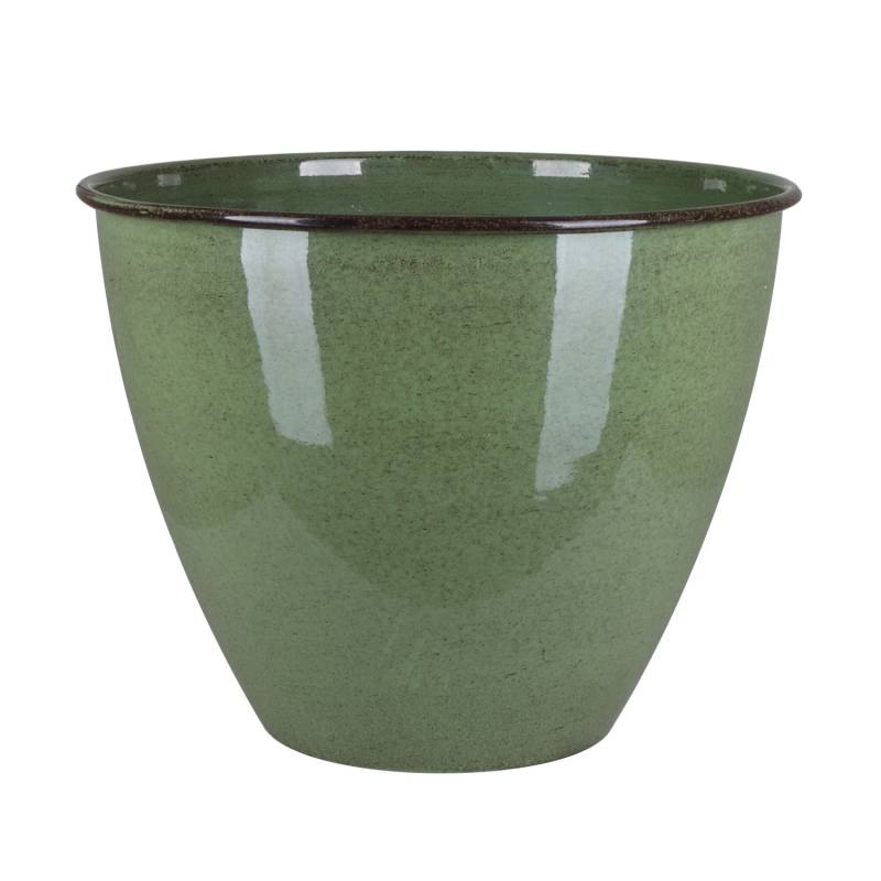 A.H.G. Metall-Topf mit Ablaufstopfen Ø 33 cm cm x 26 cm Grün von A.H.G.