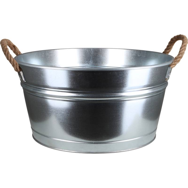 A.H.G. Wanne XXL mit zwei Seilgriffen 48 cm x 25 cm Zink von A.H.G.