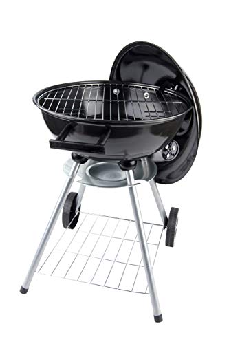 BBQ Collection Grill Holzkohlengrill, schwarz / silber, 50 x 49 x 73 cm von BAKAJI