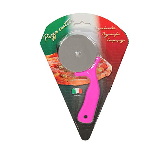A.I.E. Pizzaschneider culinario 16cm Pizzacutter Messer Pizzaroller Flammkuchen Pizza-Schneider auch für Lahmacun & Pide geeignet (Rot) von A.I.E.