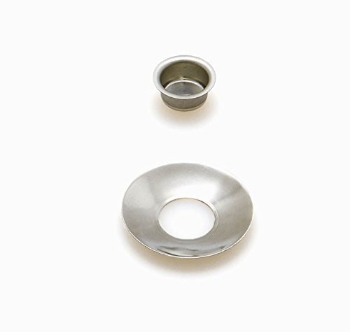 A.J. Wwe - Metallwaren GmbH Tüllen für Pyramidenkerzen Silber mit Tropfenfänger Ø 14mm 50 Stück von A.J. Wwe - Metallwaren GmbH