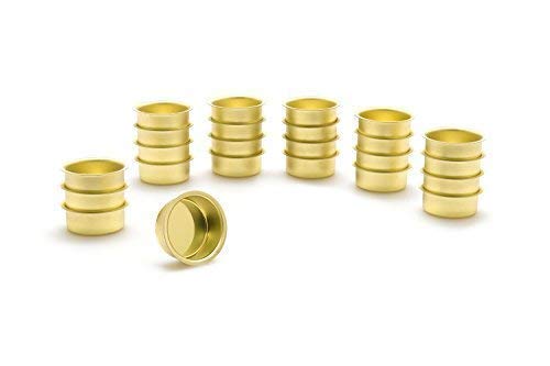 A.J. Wwe - Metallwaren GmbH Teelicht Tülle Teelichthalter vermessingt 40 mm, Größe:24 Stück von A.J. Wwe - Metallwaren GmbH
