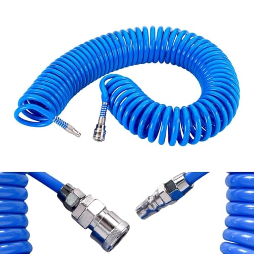 A.M.C. Druckluftschlauch 15 Meter flexibel für Kompressor Schnellkupplung, Zubehör von A.M.C.