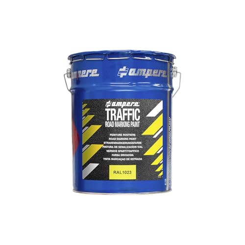 A.M.P.E.R.E Straßenmarkierungsfarbe Traffic Paint 5kg gelb von A.M.P.E.R.E