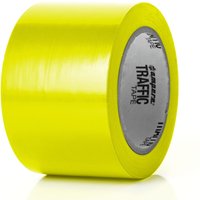 A.M.P.E.R.E. Bodenmarkierungsband Traffic Tape Standard, Breite 75 mm, Stärke 0,15 mm, Länge 33 m, gelb von A.M.P.E.R.E.