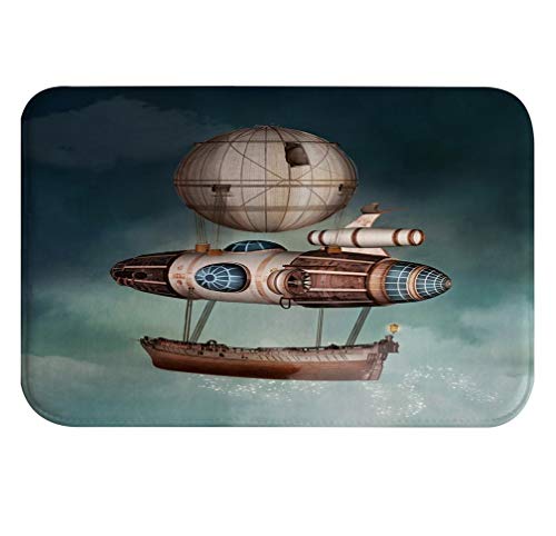 A.Monamour Badematten Badteppiche Badvorleger 3D Steampunk Fantasie Schiff Luftschiff Boot Fantasy Dekore Weichen Saugfähigen Flanell Anti-Rutsch rutschfeste Boden Teppichboden Teppiche 40x120cm A.Monamour Badematten Badteppiche Badvorleger 3D Steampunk Fantasie Schiff Luftschiff Boot Fantasy Dekore Weichen Saugfähigen Flanell Anti-Rutsch rutschfeste Boden Teppichboden Teppiche 40x120cm von A.Monamour