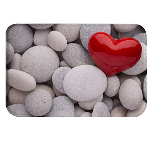 A.Monamour Badematten Badteppiche Badvorleger Rotes Herz Weiß Spa Steine Massage Kieselsteine Zen-Meditation Natur Flanell Anti-Rutsch Türmatte Runner Teppiche Matte Für Badezimmer Bad Küche 40x60cm A.Monamour Badematten Badteppiche Badvorleger Rotes Herz Weiß Spa Steine Massage Kieselsteine Zen-Meditation Natur Flanell Anti-Rutsch Türmatte Runner Teppiche Matte Für Badezimmer Bad Küche 40x60cm von A.Monamour