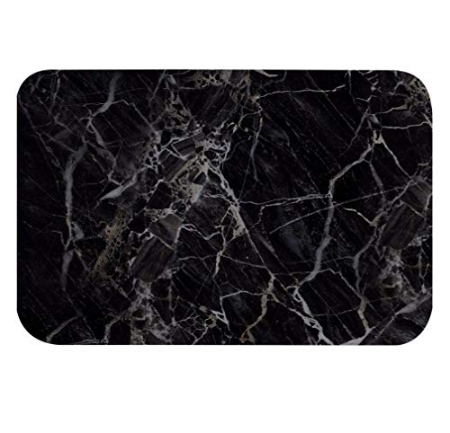 A.Monamour Badematten Badteppiche Badvorleger Schwarzer Marmor Stein Textur Natürlichen Muster Hintergrund Weichen Absorbierenden Flanell rutschfeste Boden Teppich Teppich Teppiche Innenmatte 40x60cm A.Monamour Badematten Badteppiche Badvorleger Schwarzer Marmor Stein Textur Natürlichen Muster Hintergrund Weichen Absorbierenden Flanell rutschfeste Boden Teppich Teppich Teppiche Innenmatte 40x60cm von A.Monamour